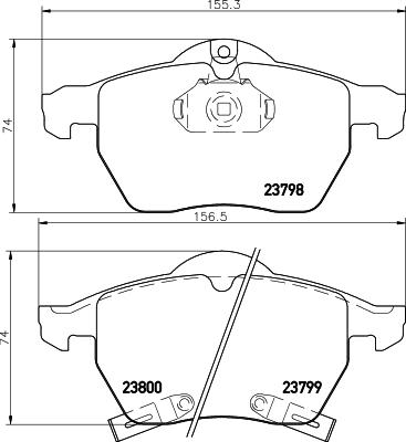 Textar 2379801 - Zestaw klocków hamulcowych, hamulce tarczowe