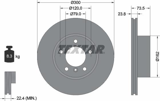 Textar 92137705 — Tarcza hamulcowa