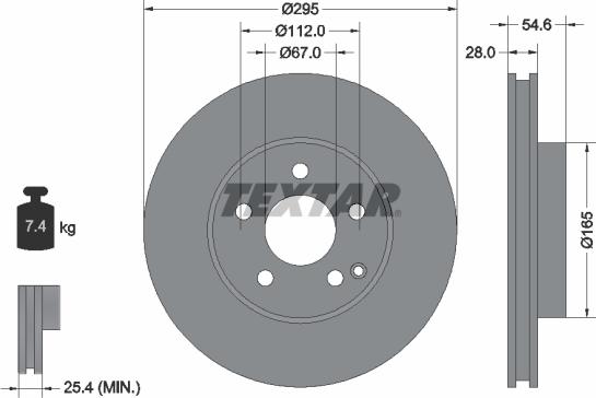 Textar 92115105 — Tarcza hamulcowa