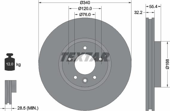 Textar 92230305 — Tarcza hamulcowa