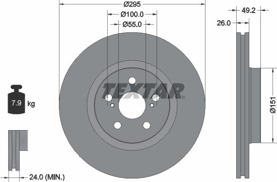 Textar 92135603 — Tarcza hamulcowa