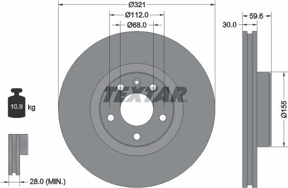 Textar 92132300 — Tarcza hamulcowa