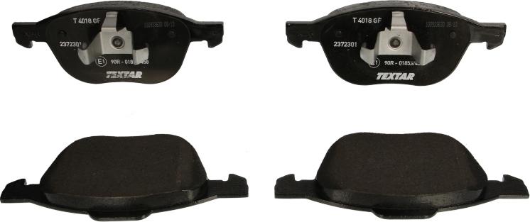 Textar 2372301 — Zestaw klocków hamulcowych, hamulce tarczowe