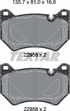 Textar 2295801 — Zestaw klocków hamulcowych, hamulce tarczowe