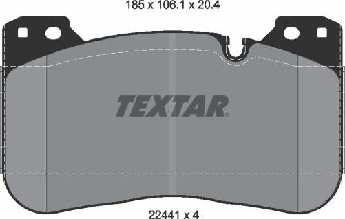 Textar 2244101 — Zestaw klocków hamulcowych, hamulce tarczowe