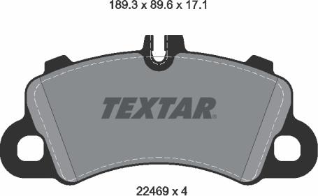 Textar 2246901 — Zestaw klocków hamulcowych, hamulce tarczowe