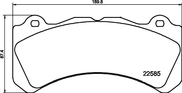 Textar 2258501 — Zestaw klocków hamulcowych, hamulce tarczowe