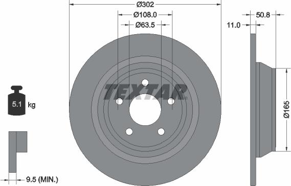 Textar 92268703 — Tarcza hamulcowa