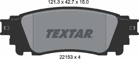 Textar 2215301 — Zestaw klocków hamulcowych, hamulce tarczowe