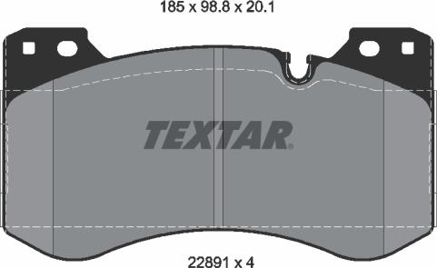 Textar 2289101 — Zestaw klocków hamulcowych, hamulce tarczowe