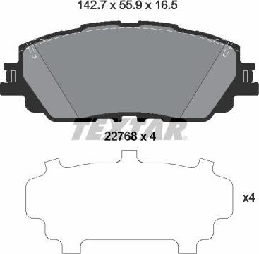 Textar 2276801 - KLOCKI HAM. TOYOTA P. RAV 4 2.0-2.5 18-