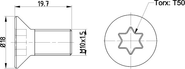 Textar TPM0016 - KPL=2SZT!!!! ŚRUBA TARCZY HAM. FORD T. MONDEO 07-15
