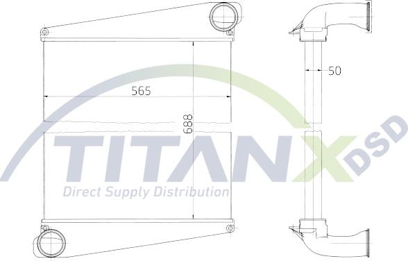TITANX IX129003 — Chłodnica powietrza doładowującego