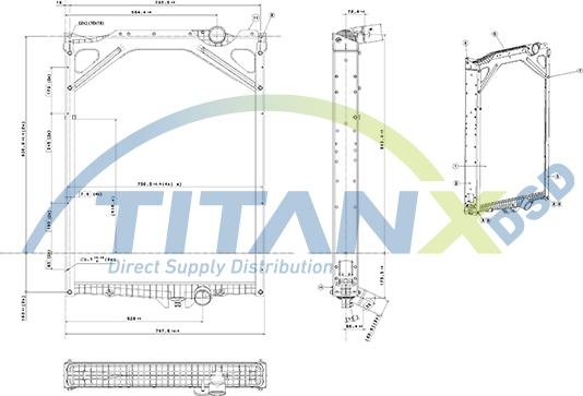 TITANX RX609011 — Chłodnica, układ chłodzenia silnika