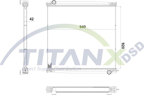 TITANX RX609033 - Chłodnica silnika