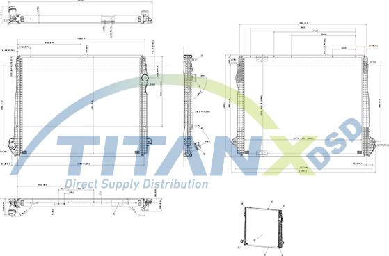TITANX RX149007 — Chłodnica, układ chłodzenia silnika