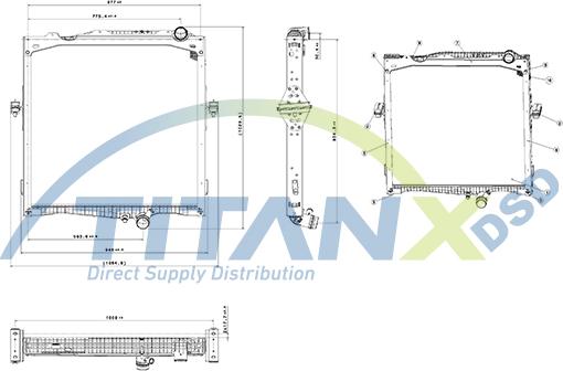 TITANX RX169018 — Chłodnica, układ chłodzenia silnika