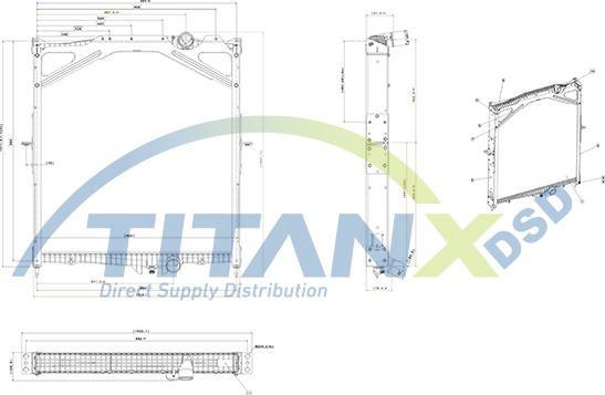 TITANX RX129004 — Chłodnica, układ chłodzenia silnika