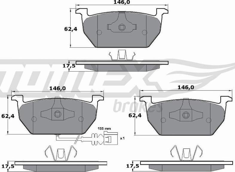 Maxgear 19-2866 - KLOCKI HAM. VW P. GOLF VII-LEON 13--OCTAVIA 14-