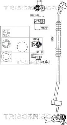 Triscan 9010 16017 - PRZEWÓD KLIMATYZACJI FORD FOCUS III. TRANSIT. C-MAX 10-