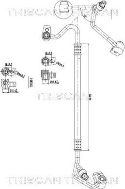 Triscan 9010 16037 - PRZEWÓD KLIMATYZACJI FORD FOCUS III. TRANSIT. C-MAX 1.5 TDCI 14-
