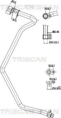 Triscan 9010 10050 — Przewód wysokiego / niskiego ciśnienia, klimatyzacja