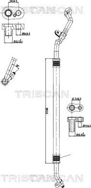 Triscan 9010 10015 — Przewód wysokiego / niskiego ciśnienia, klimatyzacja