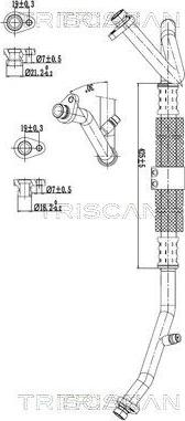 Triscan 9010 25007 — Przewód wysokiego / niskiego ciśnienia, klimatyzacja