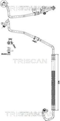 Triscan 9010 28001 — Przewód wysokiego / niskiego ciśnienia, klimatyzacja