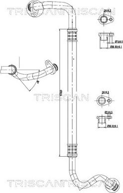 Triscan 9010 28028 - PRZEWÓD KLIMATYZACJI PSA 508.5008. C4.C5. OPEL ASTRA L 13-