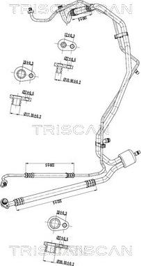 Triscan 9010 28112 — Przewód wysokiego / niskiego ciśnienia, klimatyzacja