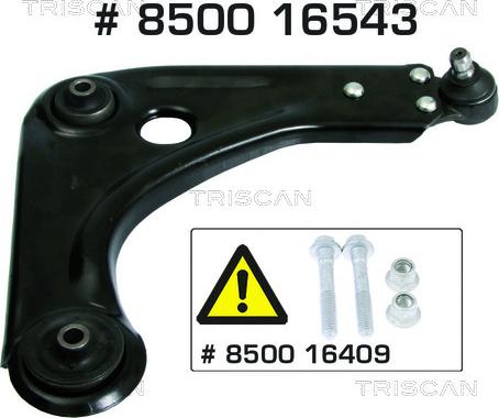 Triscan 8500 16543 — Wahacz, zawieszenie koła