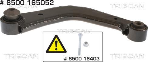 Triscan 8500 165052 — Wahacz, zawieszenie koła
