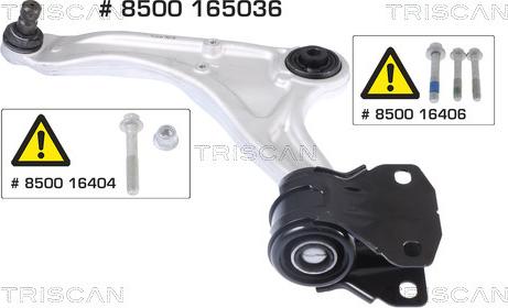 Triscan 8500 165036 — Wahacz, zawieszenie koła