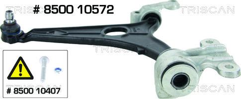 Triscan 8500 10572 — Wahacz, zawieszenie koła