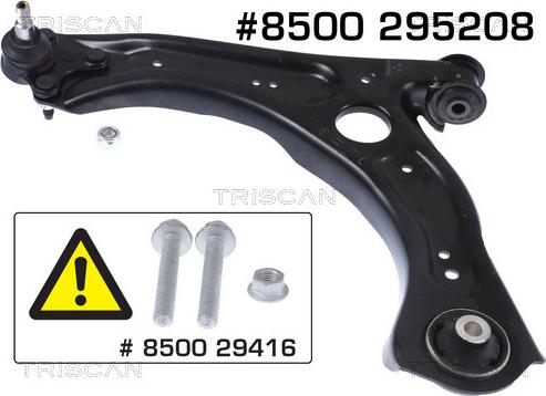 Triscan 8500 295208 — Wahacz, zawieszenie koła