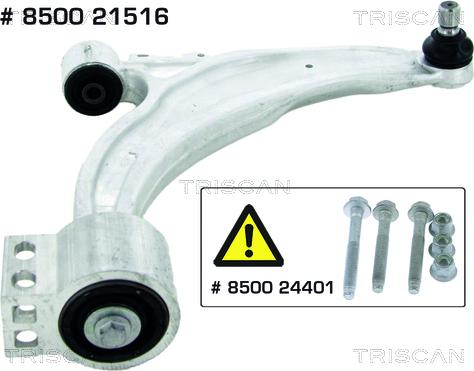 Triscan 8500 21516 — Wahacz, zawieszenie koła