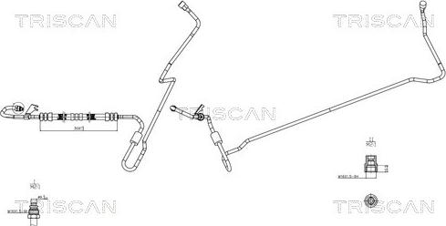 Triscan 8516 65001 — Wąż hydrauliczny, system kierowania