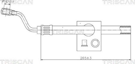Triscan 8516 11042 — Wąż hydrauliczny, system kierowania