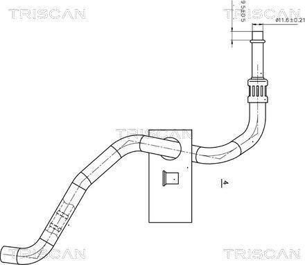 Triscan 8516 11002 — Wąż hydrauliczny, system kierowania