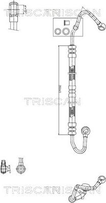 Triscan 8516 11018 — Wąż hydrauliczny, system kierowania