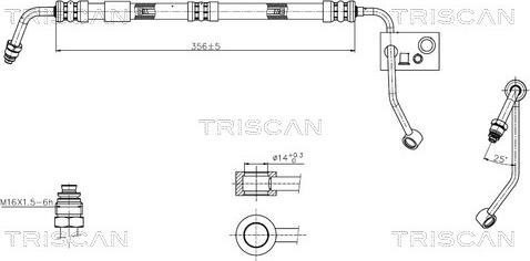 Triscan 8516 11033 — Wąż hydrauliczny, system kierowania