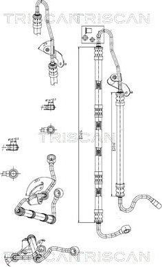 Triscan 8516 11026 — Wąż hydrauliczny, system kierowania
