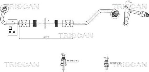 Triscan 8516 29044 — Wąż hydrauliczny, system kierowania