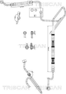 Triscan 8516 29045 — Wąż hydrauliczny, system kierowania