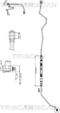 Triscan 8516 29019 — Wąż hydrauliczny, system kierowania