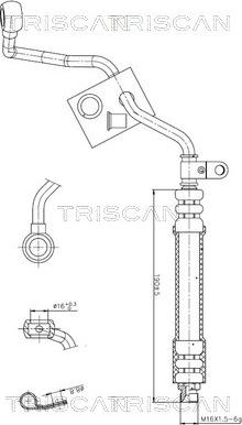 Triscan 8516 29082 — Wąż hydrauliczny, system kierowania