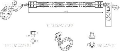 Triscan 8516 29032 — Wąż hydrauliczny, system kierowania
