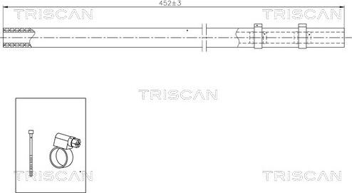 Triscan 8516 29029 — Wąż hydrauliczny, system kierowania