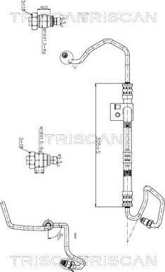 Triscan 8516 24003 — Wąż hydrauliczny, system kierowania